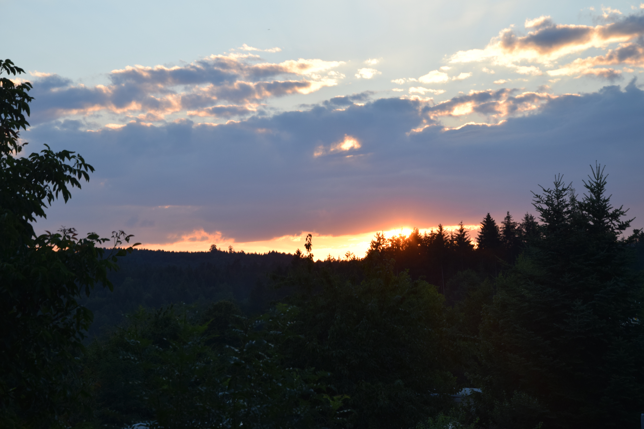 Sonnenuntergang am Haselbach